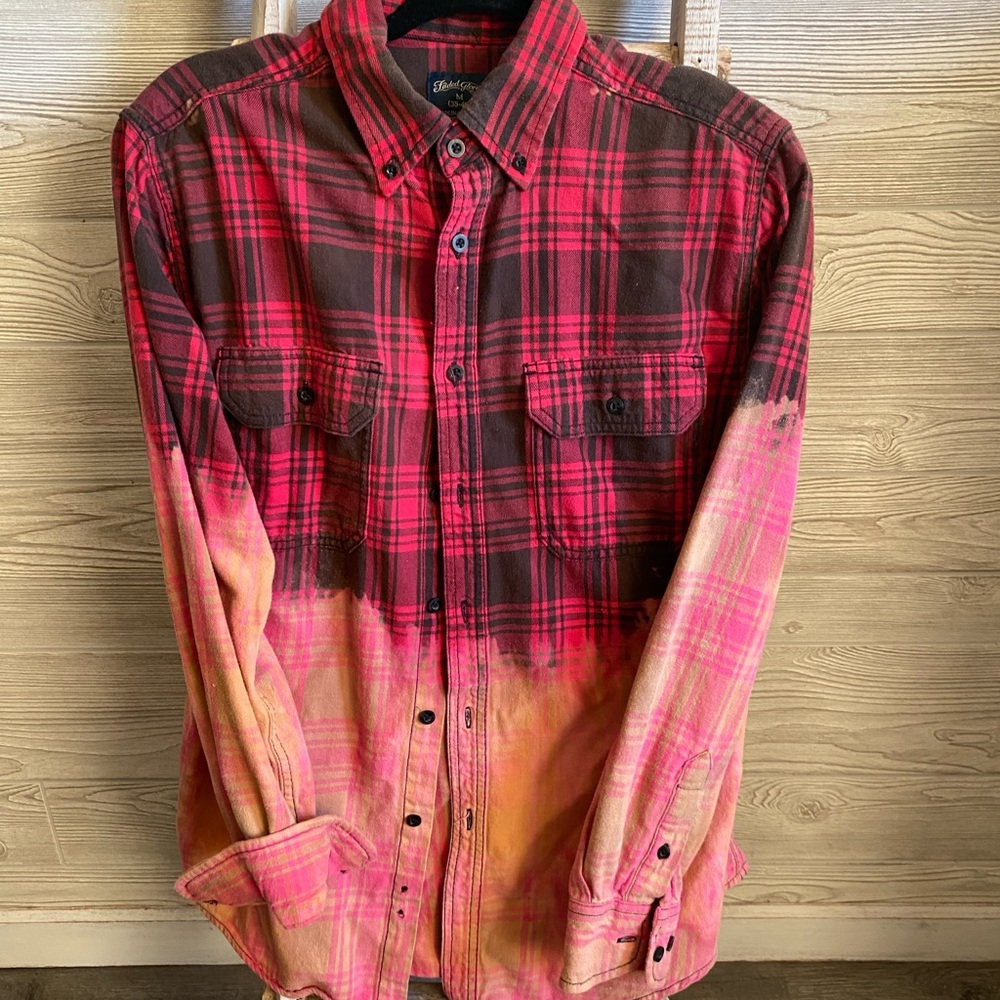 Eddie Bauer Red and Black Plaid Shirt